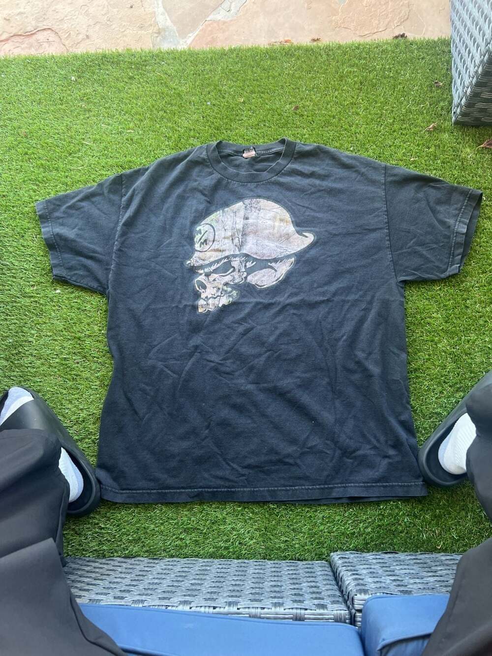 Metal Mulisha x Real Tree Camo Skull Graphic T-Shirt Black 2X-Large